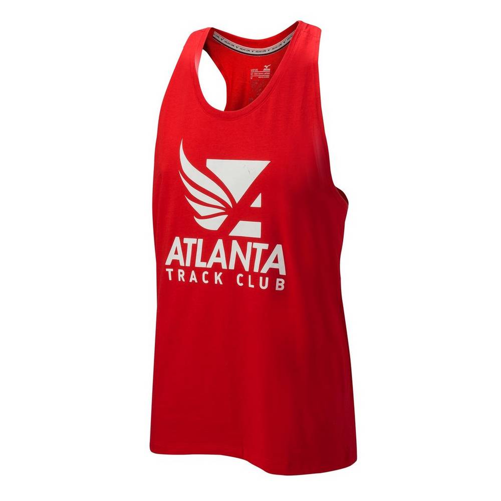 Panske Tank Top Mizuno Atlanta Track Club 50/50 Červené Vypredaj ITHD29540